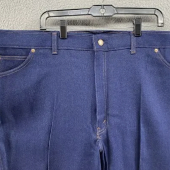 Vintage Long Haul Mens Full Cut Jeans 48x28.5 Blue Dark Wash Made USA - Picture 2 of 11